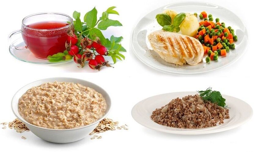 Plats diététiques pour gastrite inclus dans le régime thérapeutique